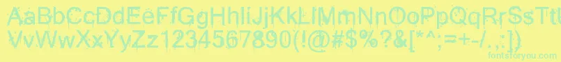 HowBoutThat Font – Green Fonts on Yellow Background