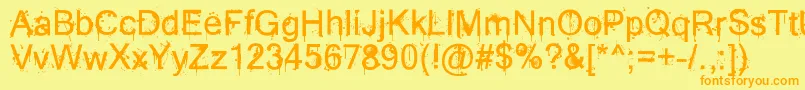 HowBoutThat Font – Orange Fonts on Yellow Background