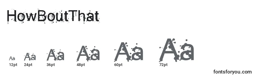 HowBoutThat Font Sizes