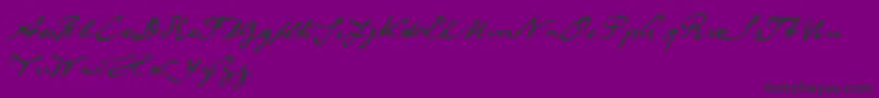 DieselRudolfReduced-Schriftart – Schwarze Schriften auf violettem Hintergrund