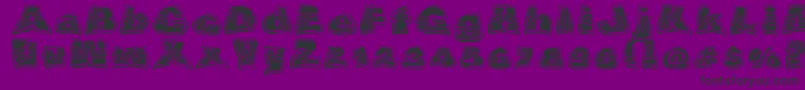 OverrideDsg-Schriftart – Schwarze Schriften auf violettem Hintergrund