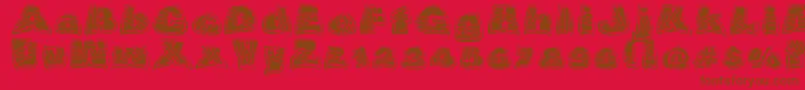 OverrideDsg Font – Brown Fonts on Red Background