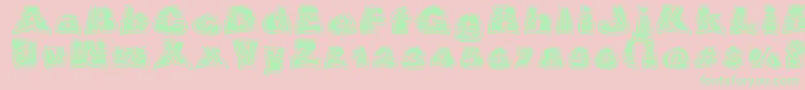 OverrideDsg-Schriftart – Grüne Schriften auf rosa Hintergrund