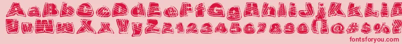 Шрифт OverrideDsg – красные шрифты на розовом фоне