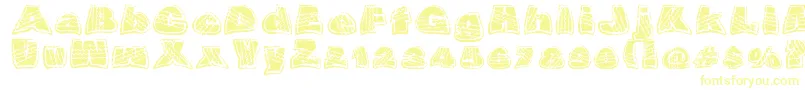 fuente OverrideDsg – Fuentes Amarillas Sobre Fondo Blanco