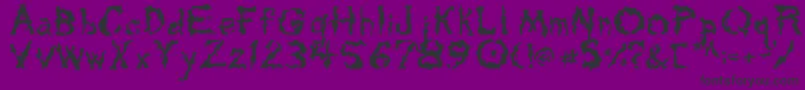 Tarpits Font – Black Fonts on Purple Background