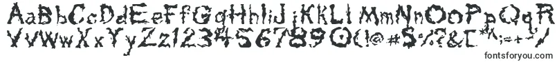 Tarpits-fontti – vääristyneet fontit