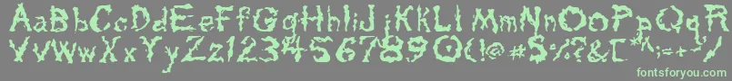 Tarpits-fontti – vihreät fontit harmaalla taustalla
