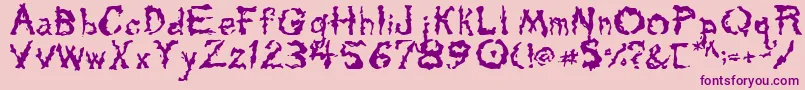 Tarpits Font – Purple Fonts on Pink Background