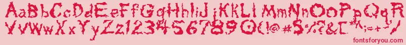 Tarpits Font – Red Fonts on Pink Background