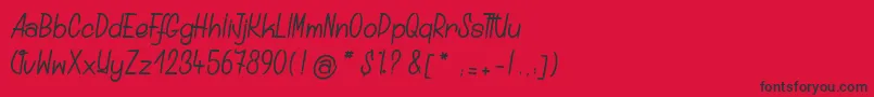 Distillated Font – Black Fonts on Red Background