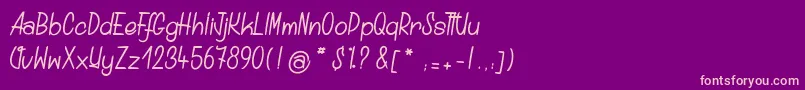 Distillated Font – Pink Fonts on Purple Background