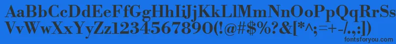 LibrebodoniBold Font – Black Fonts on Blue Background