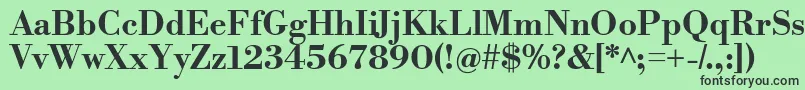 フォントLibrebodoniBold – 緑の背景に黒い文字