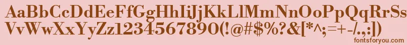 LibrebodoniBold Font – Brown Fonts on Pink Background