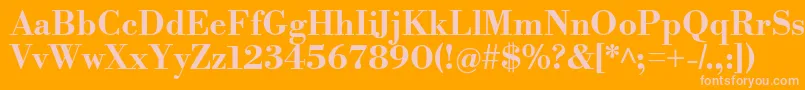 LibrebodoniBold Font – Pink Fonts on Orange Background