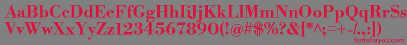 LibrebodoniBold Font – Red Fonts on Gray Background