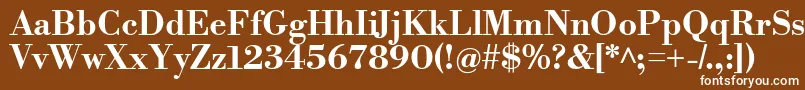 Шрифт LibrebodoniBold – белые шрифты на коричневом фоне