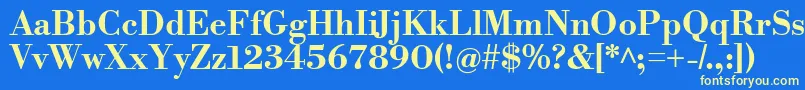 LibrebodoniBold Font – Yellow Fonts on Blue Background