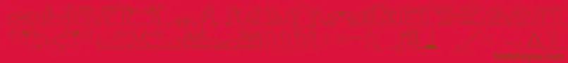 Linea1-fontti – ruskeat fontit punaisella taustalla