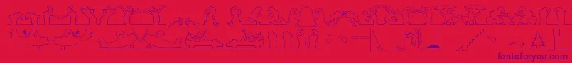 Linea1 Font – Purple Fonts on Red Background