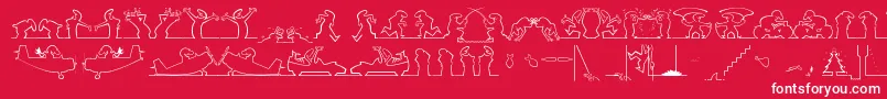 Linea1 Font – White Fonts on Red Background