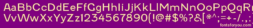 FenwickltRegular Font – Yellow Fonts on Purple Background