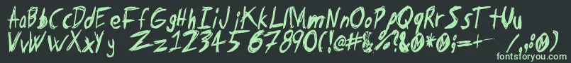 Tapeloop Font – Green Fonts on Black Background