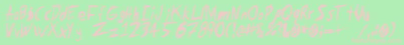 Tapeloop Font – Pink Fonts on Green Background