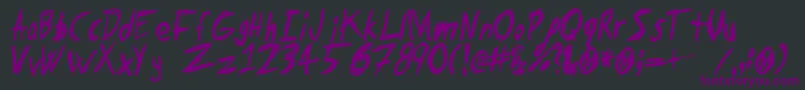 Tapeloop Font – Purple Fonts on Black Background