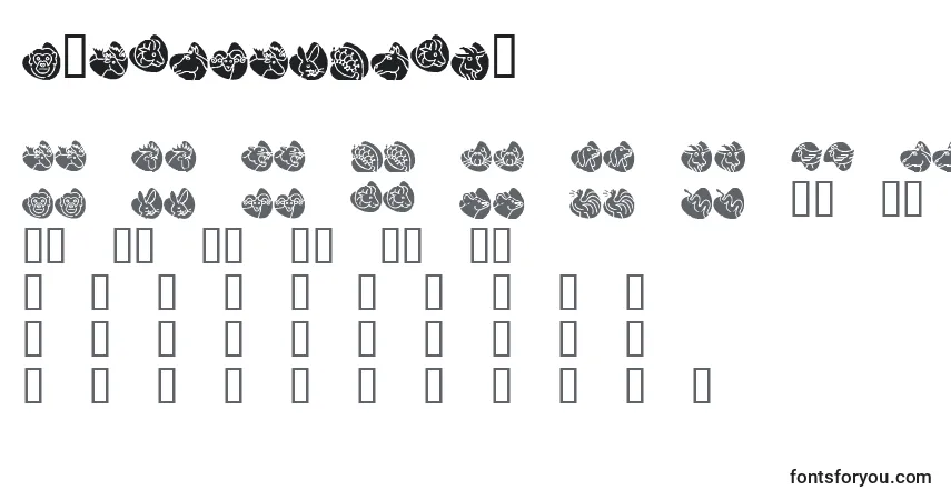Schriftart KrAnimalDings – Alphabet, Zahlen, spezielle Symbole