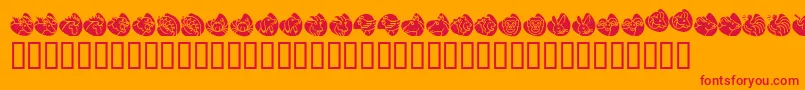 KrAnimalDings Font – Red Fonts on Orange Background
