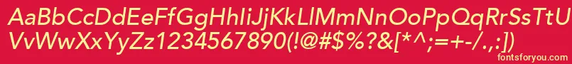 ExpoBookSsiMediumItalic Font – Yellow Fonts on Red Background