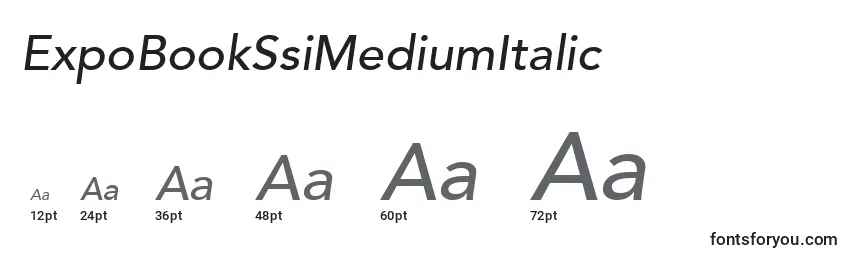 Размеры шрифта ExpoBookSsiMediumItalic