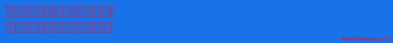 HassanLatinFiguresBold-Schriftart – Rote Schriften auf blauem Hintergrund