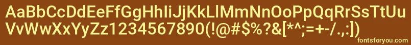 Cmsquish Font – Yellow Fonts on Brown Background