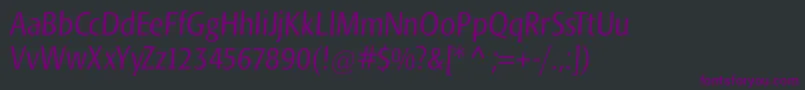 Шрифт Fromagecondoblique – фиолетовые шрифты на чёрном фоне