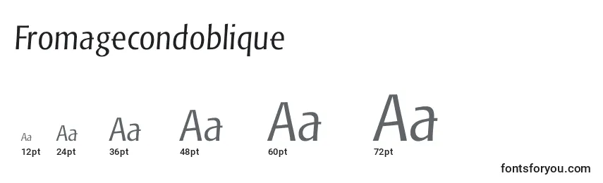 Fromagecondoblique Font Sizes