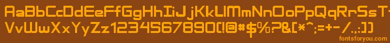 AdventureSubtitles Font – Orange Fonts on Brown Background