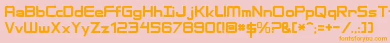 AdventureSubtitles Font – Orange Fonts on Pink Background