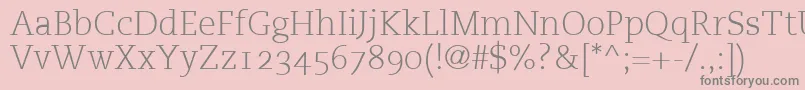 PmnCaecilia45LightOldstyleFigures Font – Gray Fonts on Pink Background