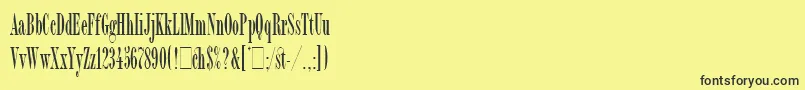 BordeauxRomanBoldLetPlain.1.0 Font – Black Fonts on Yellow Background
