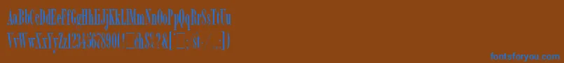 BordeauxRomanBoldLetPlain.1.0 Font – Blue Fonts on Brown Background