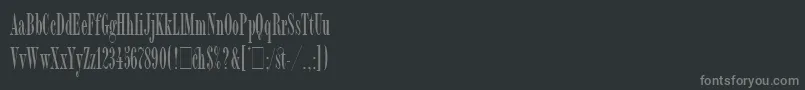 BordeauxRomanBoldLetPlain.1.0 Font – Gray Fonts on Black Background