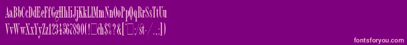 BordeauxRomanBoldLetPlain.1.0 Font – Pink Fonts on Purple Background