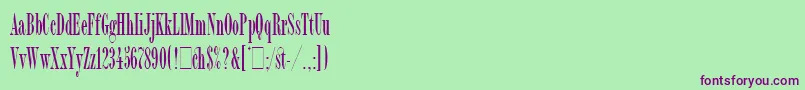 BordeauxRomanBoldLetPlain.1.0 Font – Purple Fonts on Green Background