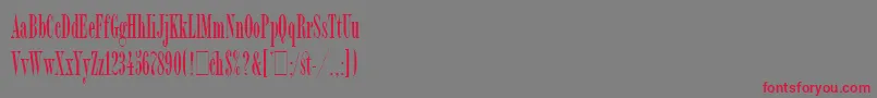 フォントBordeauxRomanBoldLetPlain.1.0 – 赤い文字の灰色の背景