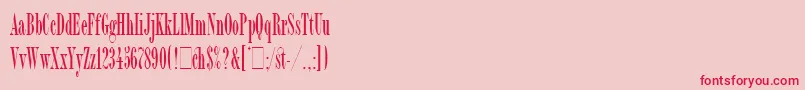 BordeauxRomanBoldLetPlain.1.0 Font – Red Fonts on Pink Background