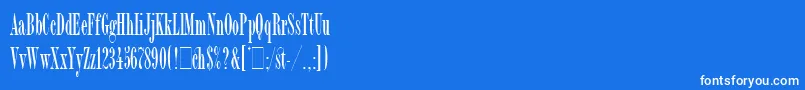 BordeauxRomanBoldLetPlain.1.0 Font – White Fonts on Blue Background