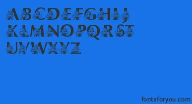 LmsUsusBigBlue font – Black Fonts On Blue Background